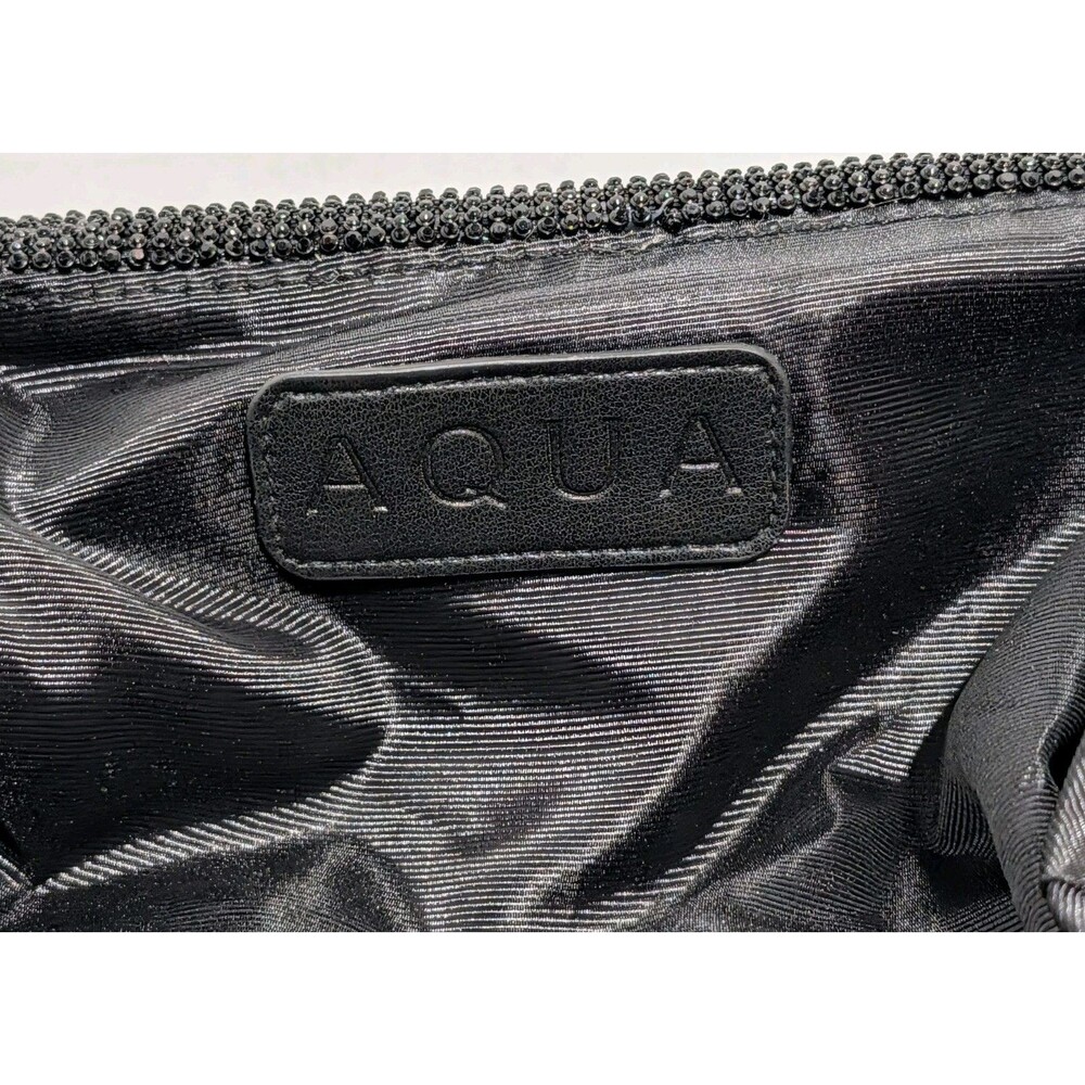 AQUA Irina Black Rhinestone Evening Clutch Crossbody Bag NWT Bloomingdale's New - Picture 8 of 15